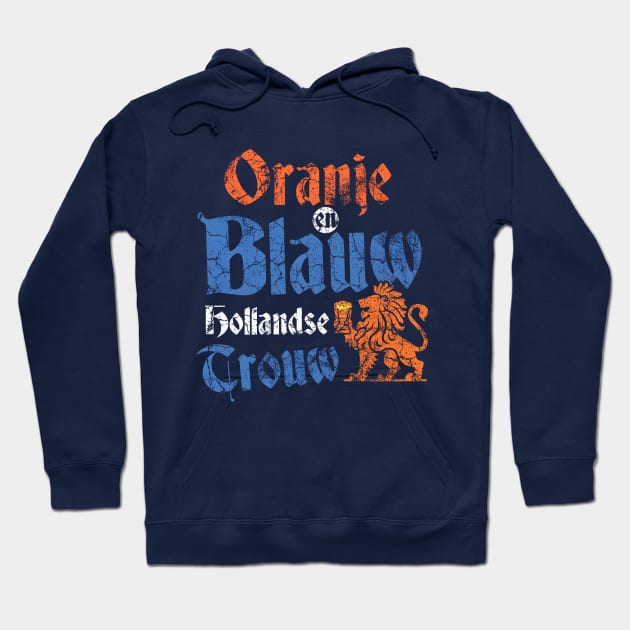 Oranje en Blauw Hollands Trouw! Koningsdag Hoodie by Depot33